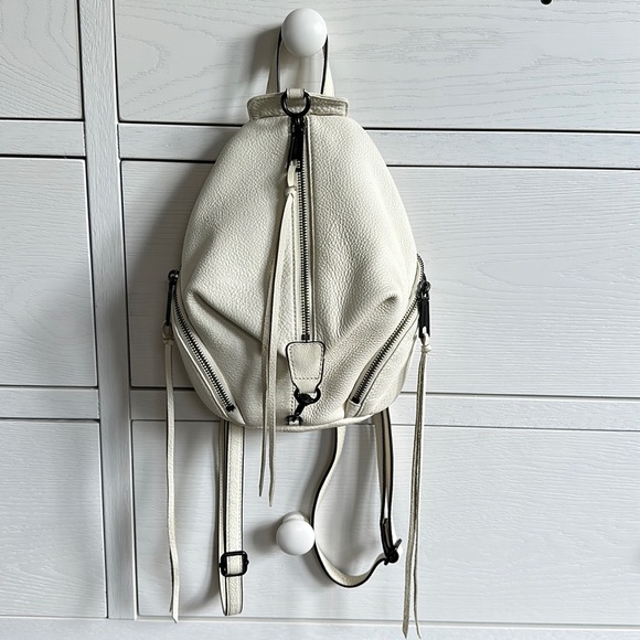Rebecca Minkoff Handbags - Rebecca Minkoff Mini Julian Backpack Ivory Leather
